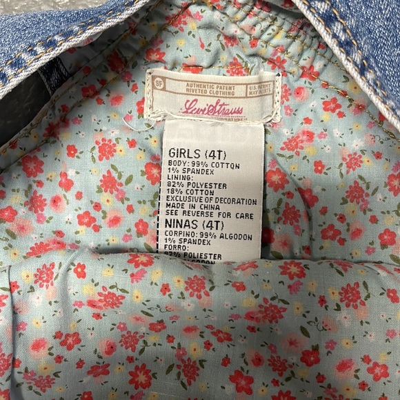 Levi Strauss Size 4T Overall Skirt - Picture 3 of 3